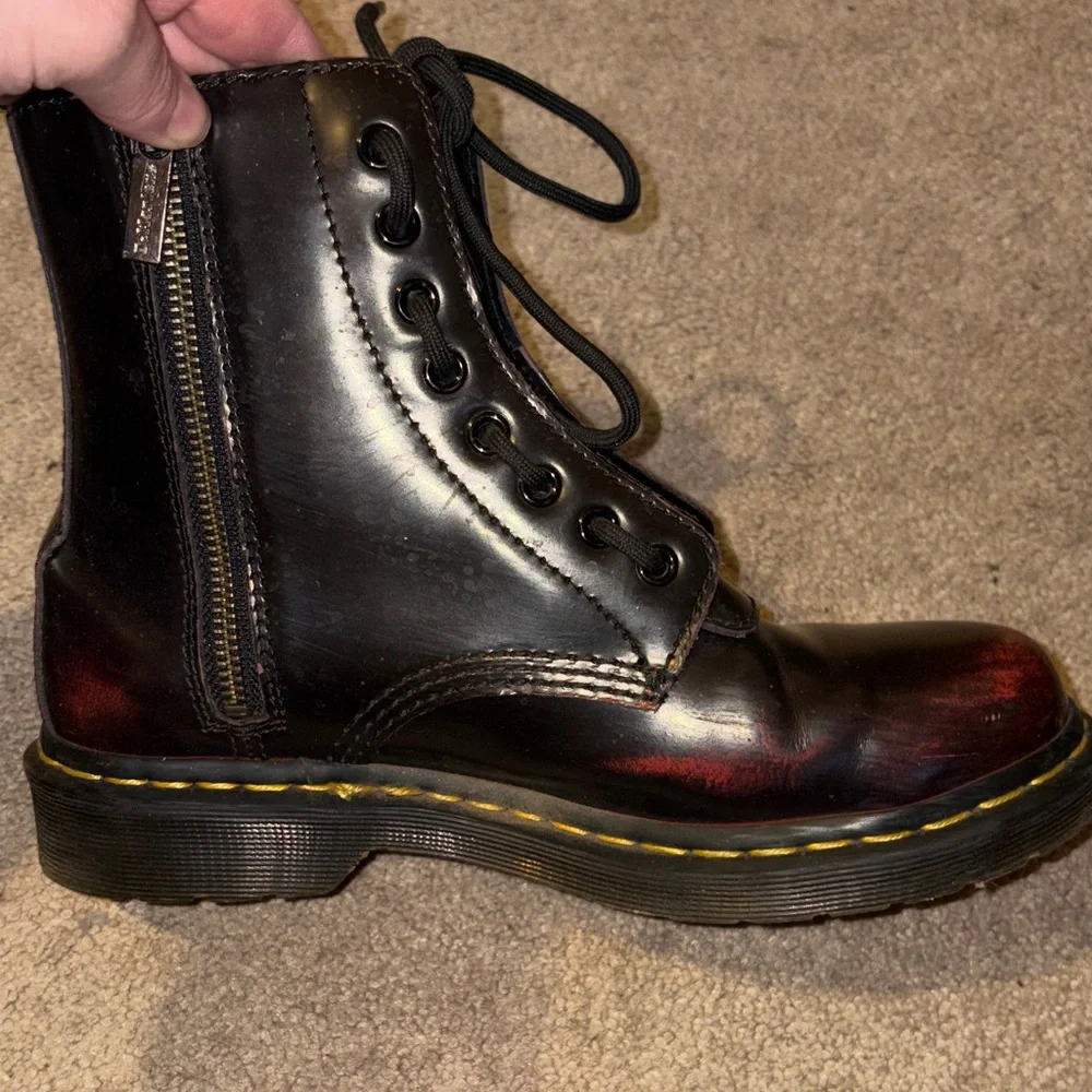1460 Arcadia Leather Boots CHERRY 🍒 - Picture 5 of 8
